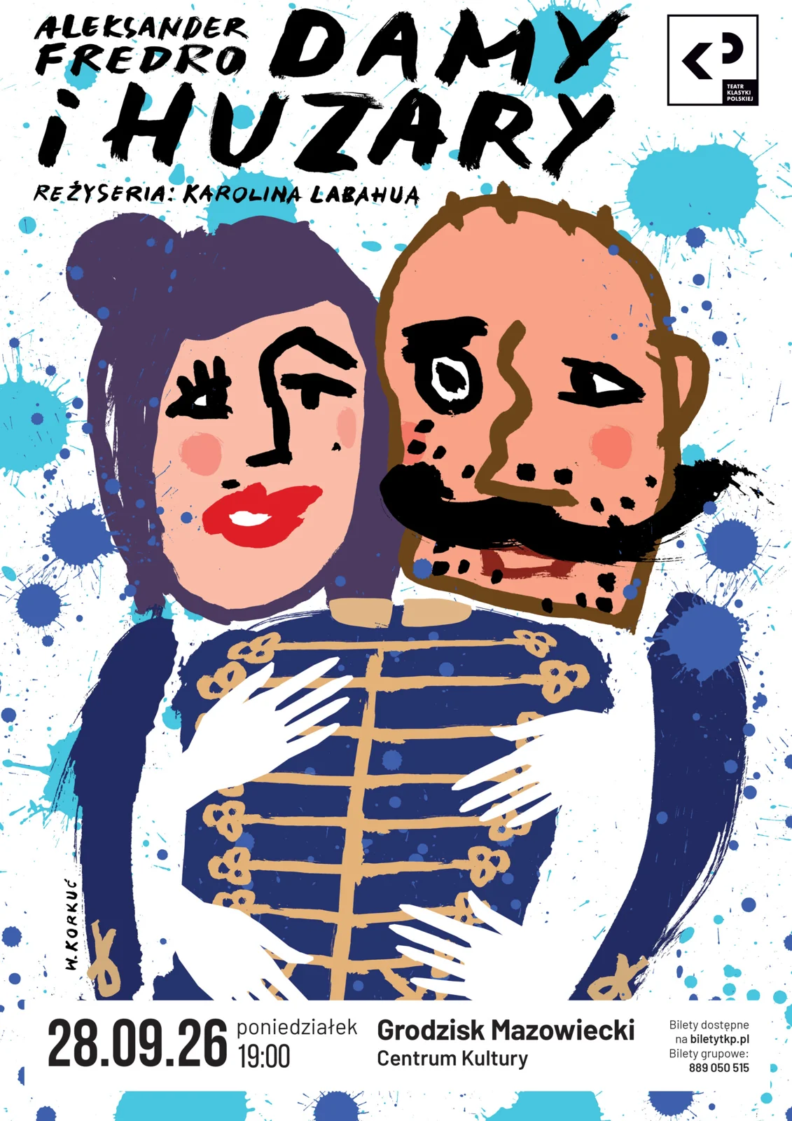 Plakat: Damy i huzary, Teatr Klasyki Polskiej