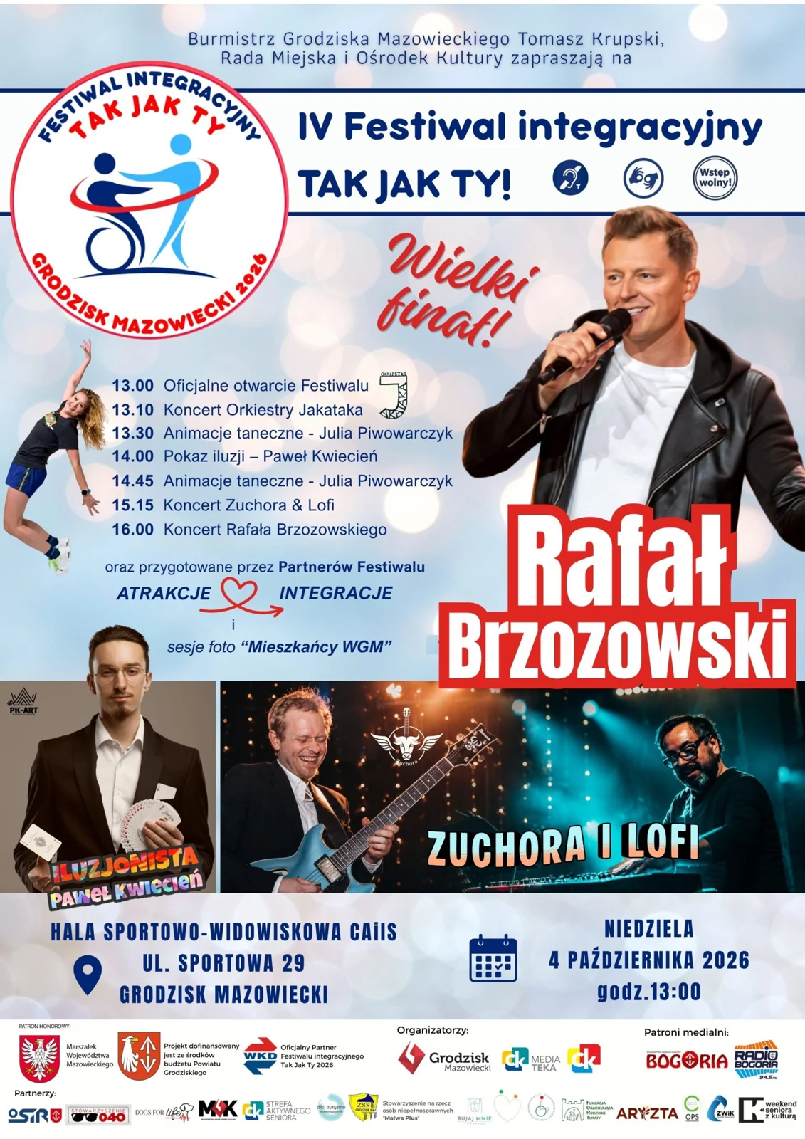 Plakat: Finał Festiwalu integracyjnego Tak Jak Ty